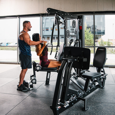 Atlas Do Ćwiczeń Domowa Siłownia Z Ławką Regulowane Ramiona + Stos HMS