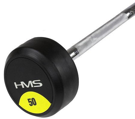 HMS Sztanga Gryf Prosty Stały Gumowany 50 kg