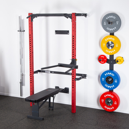 Wielofunkcyjna Klatka Treningowa Domowa Siłownia + Składana Ławka HMS