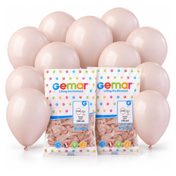 Balony Klasyczne Pastelowe Jasnoróżowe Lateksowe Na Urodziny 12" 200 szt.