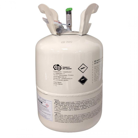 Jednorazowa Butla Z Helem Do 30 Balonów Lateksowych 9" Na Imprezę Urodziny