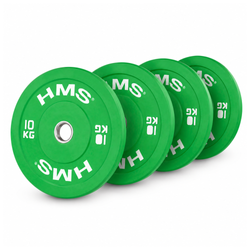 Talerz Olimpijski Na Gryf Sztangę Gumowany Bumper Do Ćwiczeń 4 x 10 kg HMS