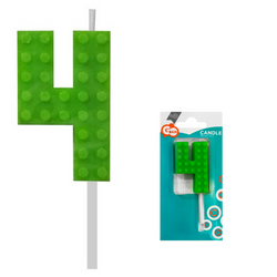 Świeczka Klocek Urodzinowa Na Tort Dekoracyjna Ozdoba GODAN Cyferka 4