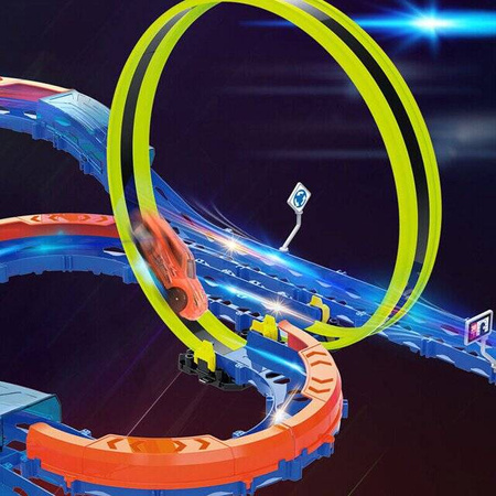 Tor Samochodowy Wyścigowy Świecący W Ciemności + Samochód