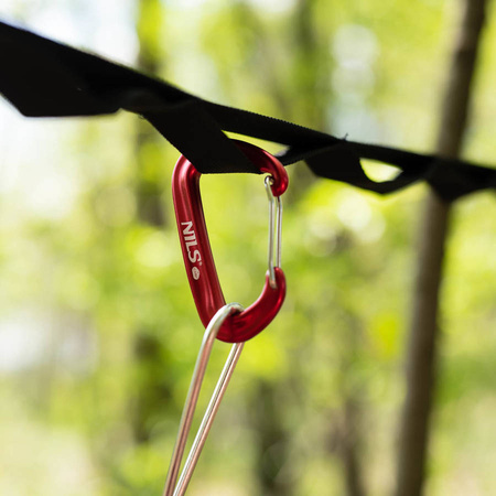 NILS Zestaw 4x Aluminiowy Karabińczyk Turystyczny Udźwig 1200 kg