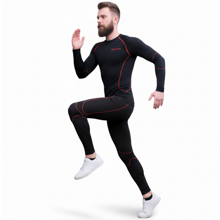 MERKAN Męska Bielizna Termoaktywna Odzież Termiczna Komplet ARES
