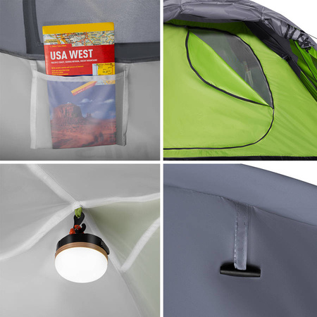 NILS Duży Namiot Turystyczny Czteroosobowy Wodoodporny