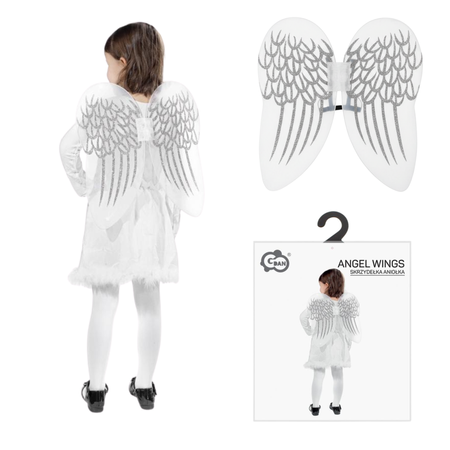 Skrzydła Anioła Z Brokatem Przebranie Aniołek Na Jasełka Bal Świętych