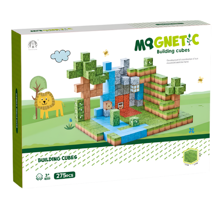 Klocki Magnetyczne Konstrukcyjne Zestaw 275 Elementów Edukacyjne Dla Dzieci