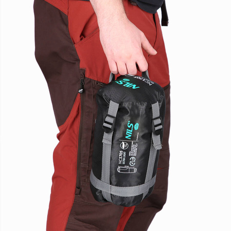 Śpiwór Turystyczny Ultra Lekki Mumia Z Kapturem Pod Namiot + Pokrowiec NILS