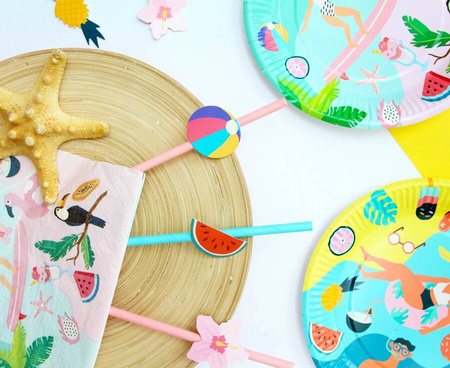 GODAN Talerzyki Papierowe Ozdobne Na Przyjęcie 18 cm - 6 szt.