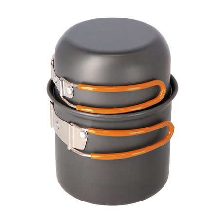 NILS Duży Śpiwór Turystyczny Z Kapturem 215x75 cm + Menażka Harcerska Z Przykrywką I Sztućcami