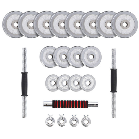 Sztangielki Hantle Treningowe Regulowane Do Ćwiczeń HMS Zestaw 2x15 kg