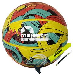 Piłka Do Koszykówki Treningowa Rekreacyjna Kolorowa Rozmiar 7 + Pompka