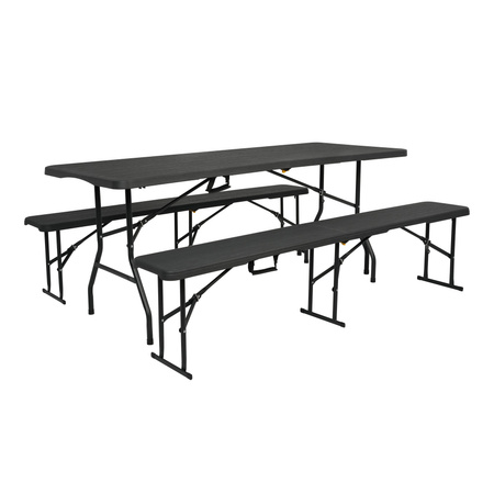 Ławka Ogrodowa Ławeczka Składana Cateringowa Turystyczna 183 cm Nils Camp