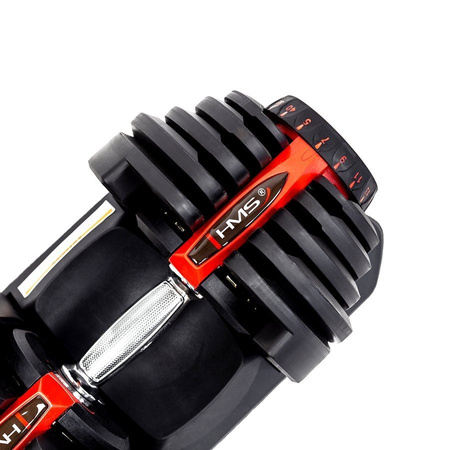 HMS Regulowana Hantla Sztangielka Treningowa Z Gryfem Prostym 40 kg