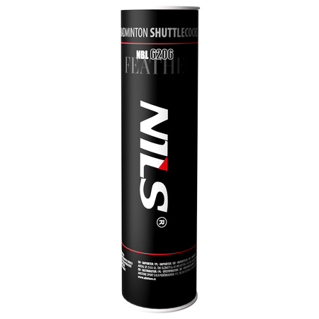 Zestaw Do Badmintona 2 Rakiety + 3 Lotki Nylonowe + 6 Lotek Piórkowych NILS