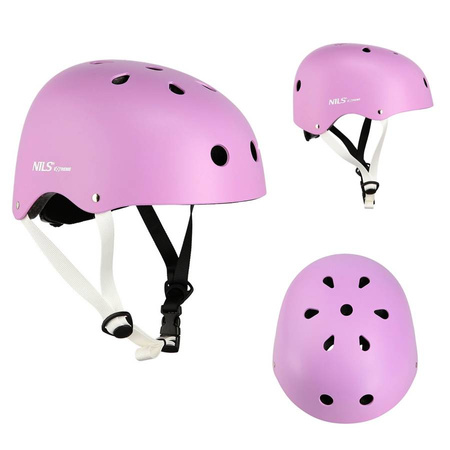 Kask Regulowany Orzeszek + Ochraniacze Zestaw Na Rolki Rower Hulajnogę NILS