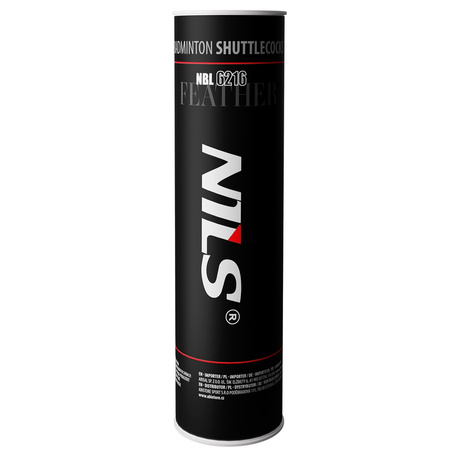 Zestaw 2 Rakiety W Pokrowcu + 6 Lotek Piórowych Do Gry W Badmintona NILS