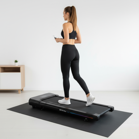 Bieżnia Elektryczna Domowa Do Ćwiczeń Cardio 6 km/h Do 100 kg SPOKEY