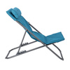 Leżak Ogrodowy Turystyczny Plażowy Składany Regulowany + Poduszka NILS