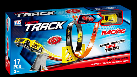 Tor Samochodowy Wyścigowy Dla Dzieci 231 cm + 3 Samochodziki