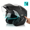 Kask Motocyklowy Z Blendą Przeciwsłoneczną Otwarty Czarny METEOR
