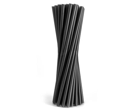 Słomki Plastikowe Rurki Wielokrotnego Użytku 19 cm GODAN Czarne 200 szt.
