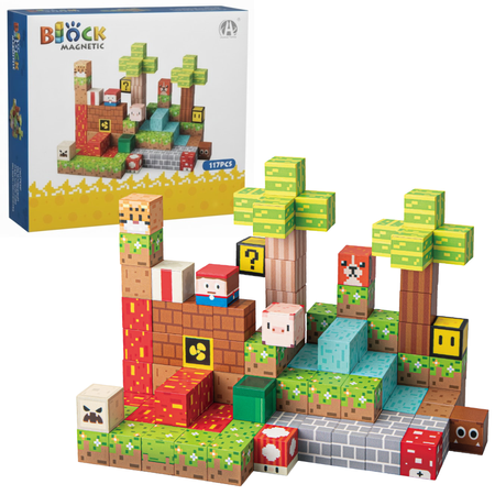 Klocki Magnetyczne Konstrukcyjne Zestaw 147 Elementów Edukacyjne Dla Dzieci