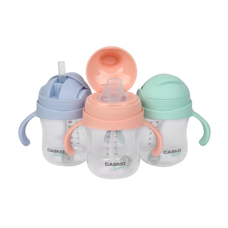 CASNO Butelka Tritanowa Kubek Niekapek Dla Niemowląt Dzieci Baby DIZZY 240 ml