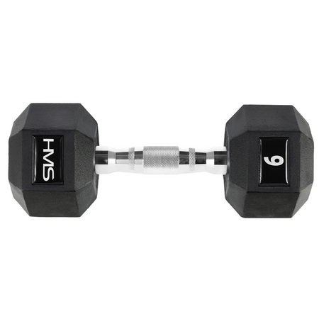 Ciężarek Hantla Hexagonalna Gumowana 6 kg HMS