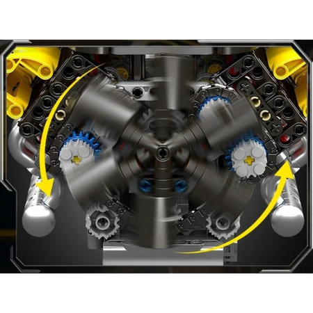 Zestaw Klocki Konstrukcyjne Silnik Samochodowy V12 1260 el. Na Prezent MOULD KING