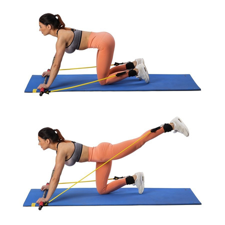 HMS Drążek Do Ćwiczeń Fitness Treningu Pilates + Gumy Oporowe