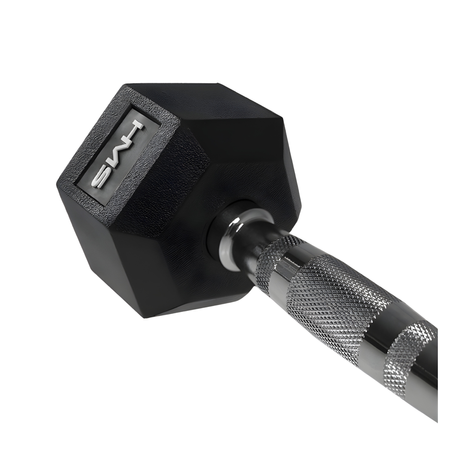 Hantle Ciężarki Gumowane HEX PRO Do Ćwiczeń Treningu Siłowego HMS 2x4 kg