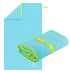 Duży Ręcznik Szybkoschnący Z Mikrofibry Plażowy 180x100 cm + Zawieszka NILS