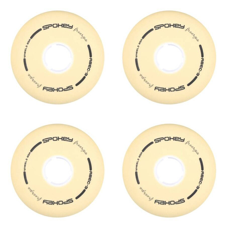 SPOKEY Zestaw 4x Kółka Do Rolek Łyżworolek 82A 76 mm Bez Łożysk