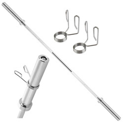 HMS Gryf Prosty Olimpijski Sztanga 180 cm + Zaciski Sprężynowe