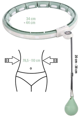 HMS Hula Hop Odchudzające Z Wypustkami i Obciążnikiem