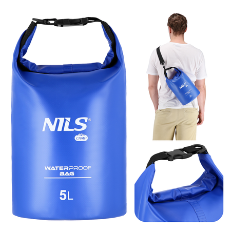 Worek Plecak Wodoodporny Wodoszczelny DRY BAG Żeglarski 5 L NILS CAMP