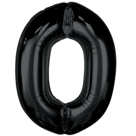 Balony Foliowe Czarne Metaliczne Dekoracja Na Urodziny Imprezę 80 Lat 92 cm