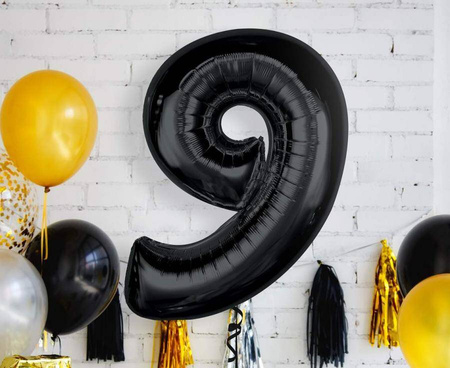 Balon Foliowy Dekoracja Na Urodziny Rocznice Jubileusze GODAN 92 cm Cyfra 9