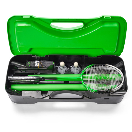 Zestaw Do Gry W Badmintona Rekreacyjnej Siatka + 2 Rakietki + 2 Lotki