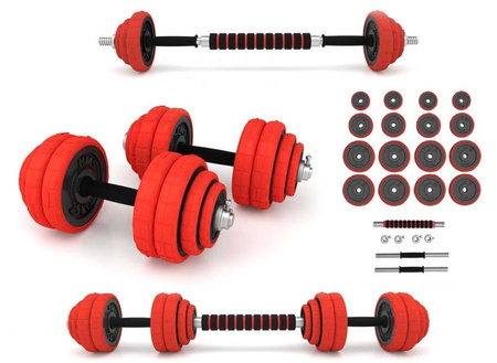 Zestaw Hantle Sztangielki Sztanga 2x15 kg HMS