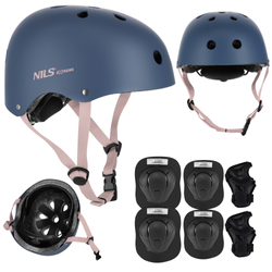 Kask Na Rolki Rower Hulajnogę Regulowany Dla Dzieci Orzeszek + Ochraniacze