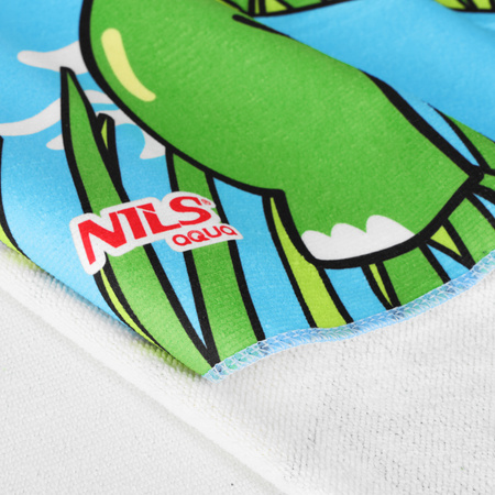 Ręcznik Kąpielowy Okrycie Z Kapturem Ponczo Dla Dzieci Krokodyl 60x85 cm