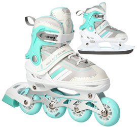 2w1 Łyżworolki Rolki Regulowane Rekreacyjne Łyżwy Hokejowe Młodzieżowe NILS
