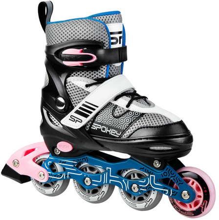 Łyżworolki Rolki Regulowane Rekreacyjne Dziecięce Kauczukowe ABEC-7 SPOKEY