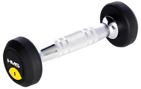 Hantla Hantelka Ciężarek Gumowany Chromowany Do Ćwiczeń Fitness HMS 1 kg