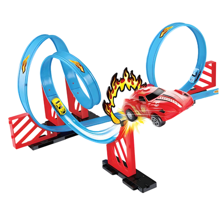 Tor Wyścigowy Samochodowy Inercyjny Dla Dzieci 350 cm + 3 Autka TLD