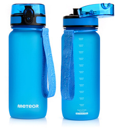 Butelka Sportowa Bidon Na Wodę Z Miarką Tritanowa Z Ustnikiem 650 ml METEOR